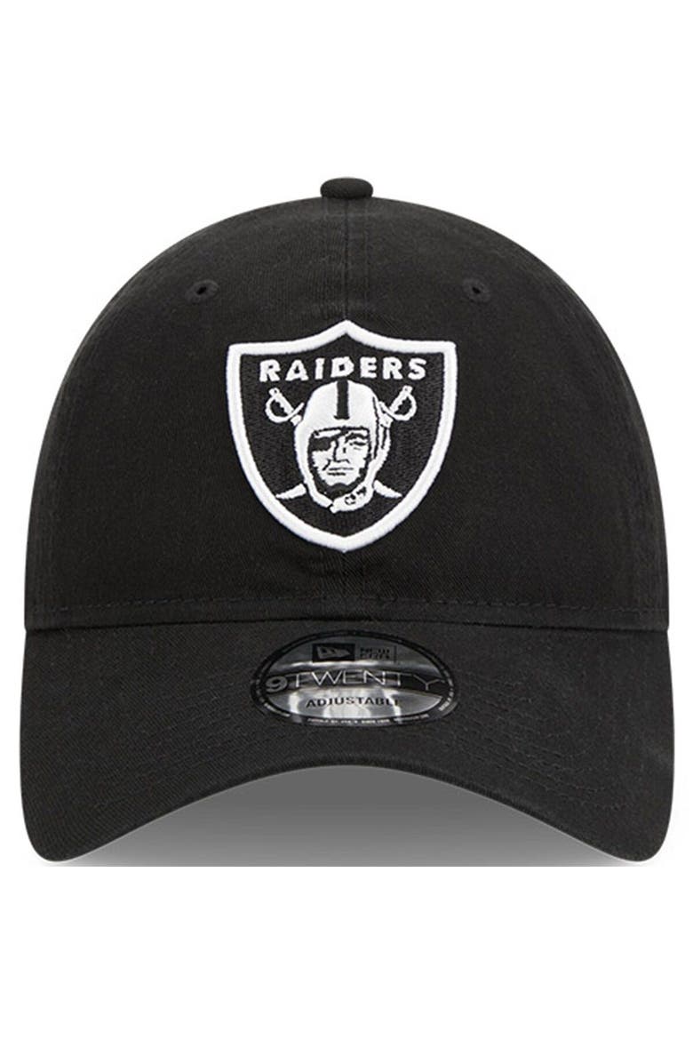 Men's New Era  Black Las Vegas Raiders 2023 NFL Crucial Catch 9TWENTY Adjustable Hat, Alternate, color, Black