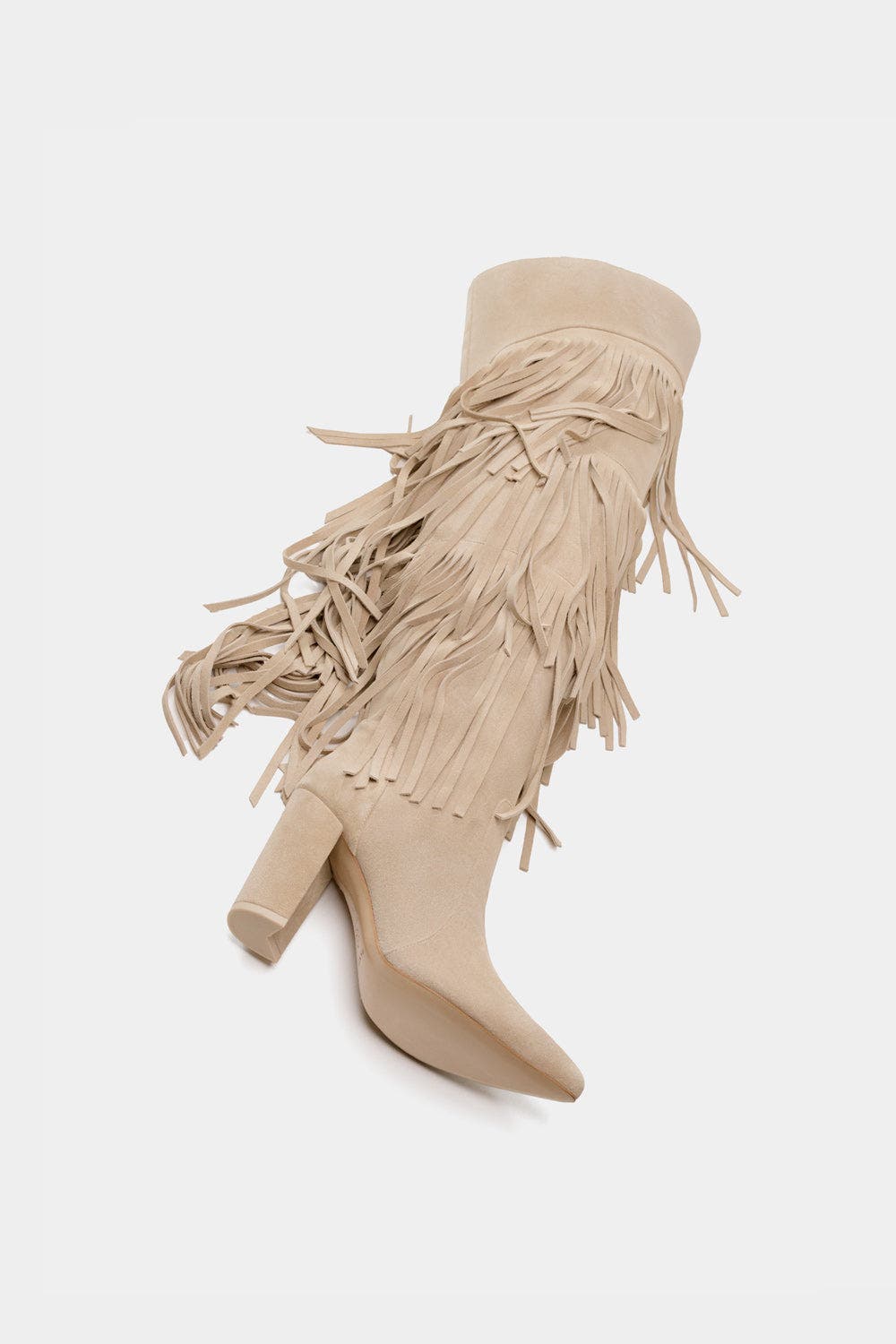 Dante Fringe Leather Tall Boots Vespa, Alternate, color, Beige