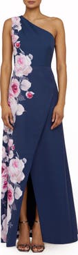Kay Unger Carissa One-Shoulder Gown