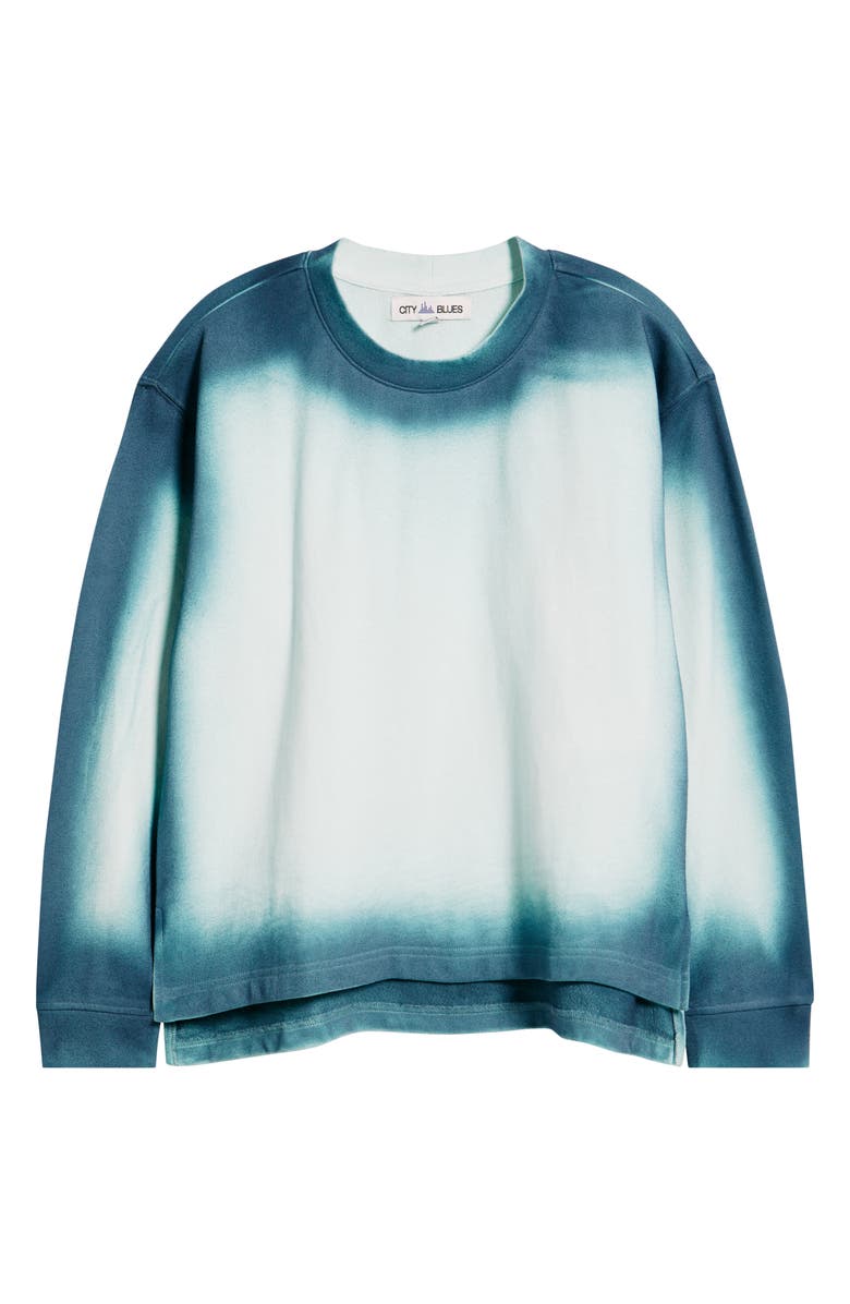 CITY BLUES Spot Dye Terry Sweatshirt, Alternate, color, Mint