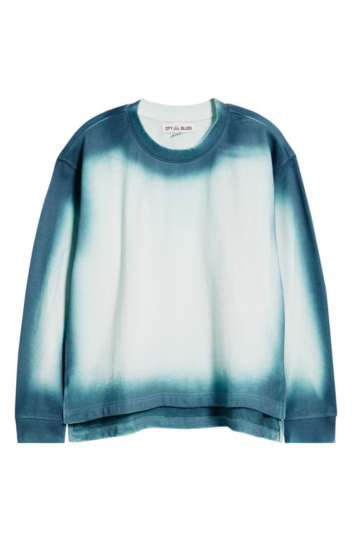 City Blues Spot Dye Terry Sweatshirt In Green