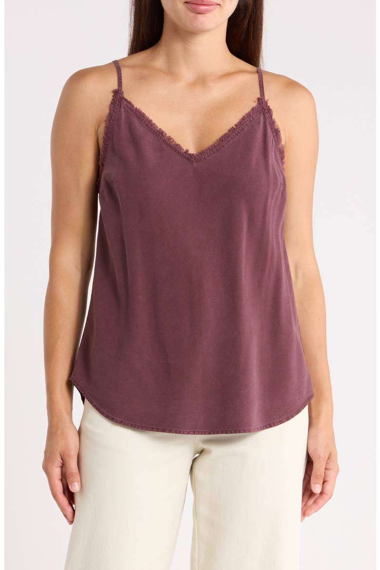 Frayed Edge Camisole, Main, color, PINOT NOIR