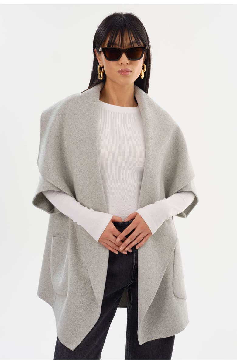 LAMARQUE Penelope | Double Face Wool Coat, Alternate, color, Light Grey