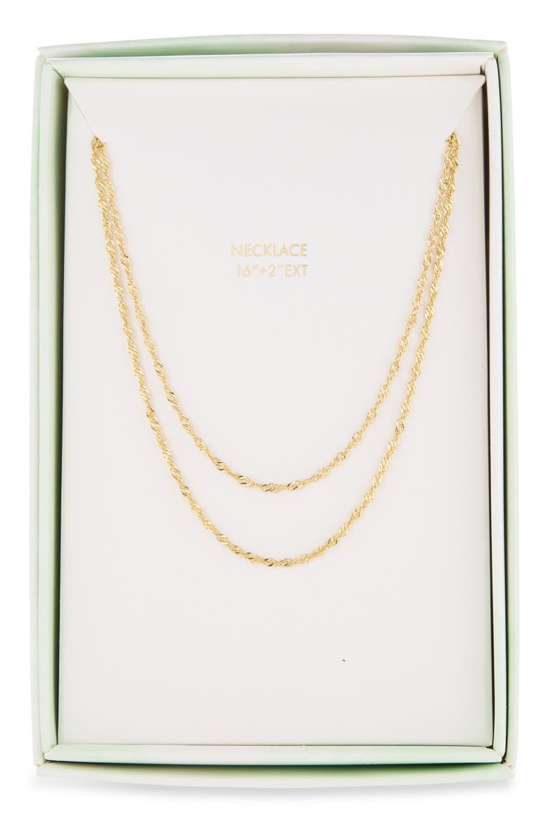 Singapore Layered Necklace, Main, color, GOLD