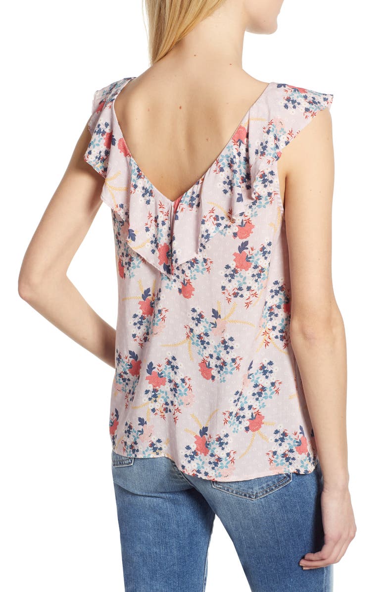 Velvet by Graham & Spencer Challis Ruffle Top, Alternate, color, 