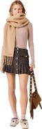 maje Short Checked Skirt
