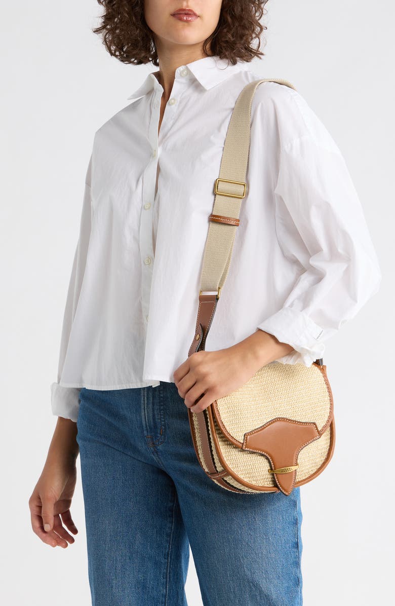 Isabel Marant Botsy Woven Raffia Crossbody Bag, Alternate, color,