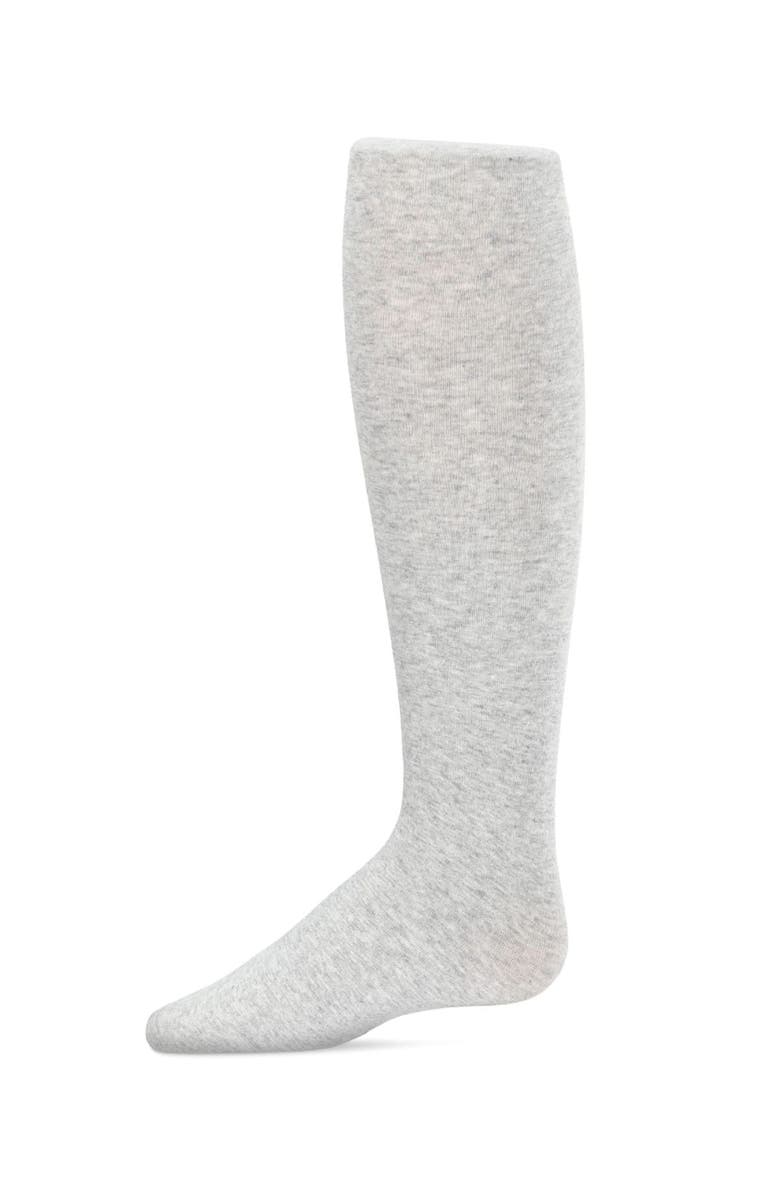 MeMoi Kid's Cotton Blend Non-Pilling Opaque Tights, Main, color, Light Gray Heather
