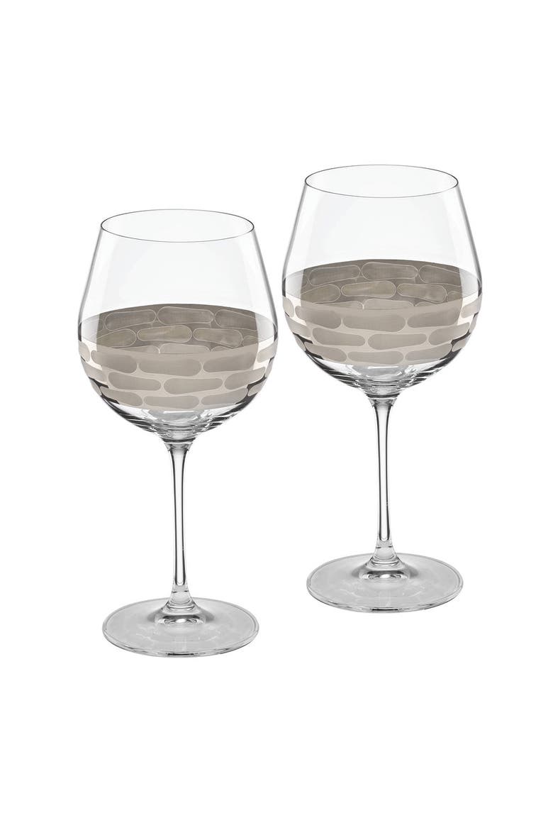 Truro Platinum Red Wine Set of 2, Main, color, clear/silver