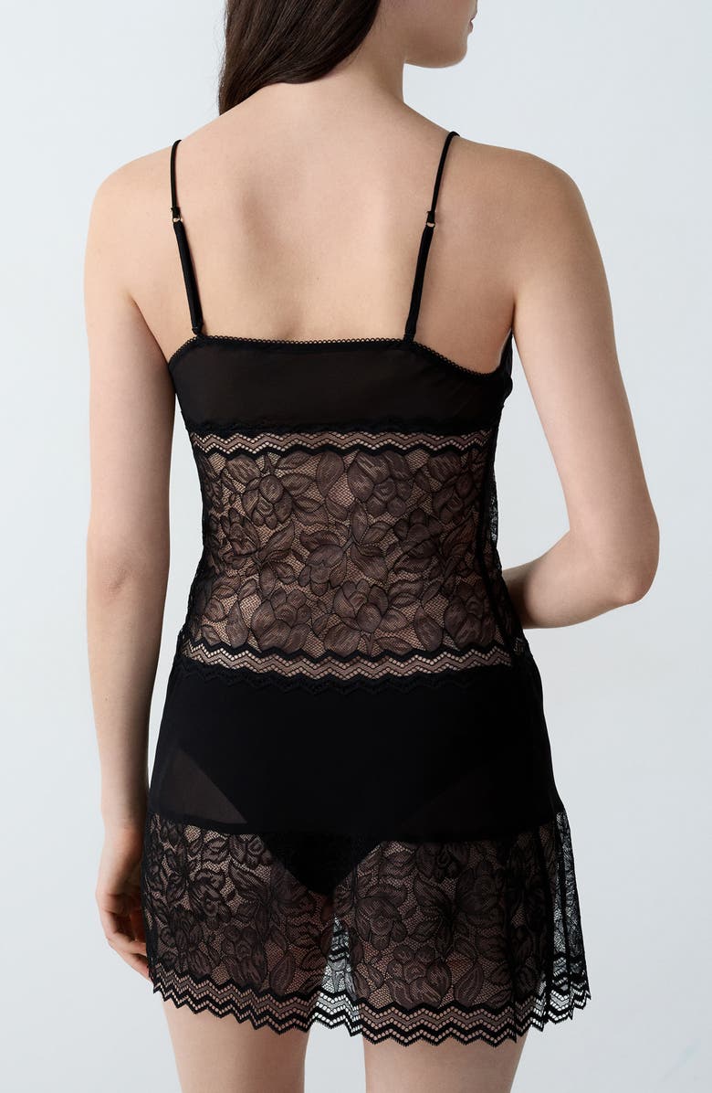 Etam Embleme Lace Inset Chemise, Alternate, color, 