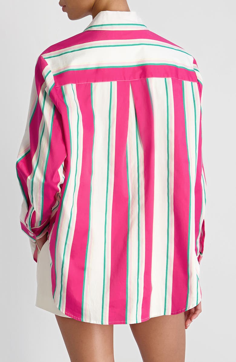 French Connection Havana Stripe Button-Up Shirt, Alternate, color, Havana Stripe