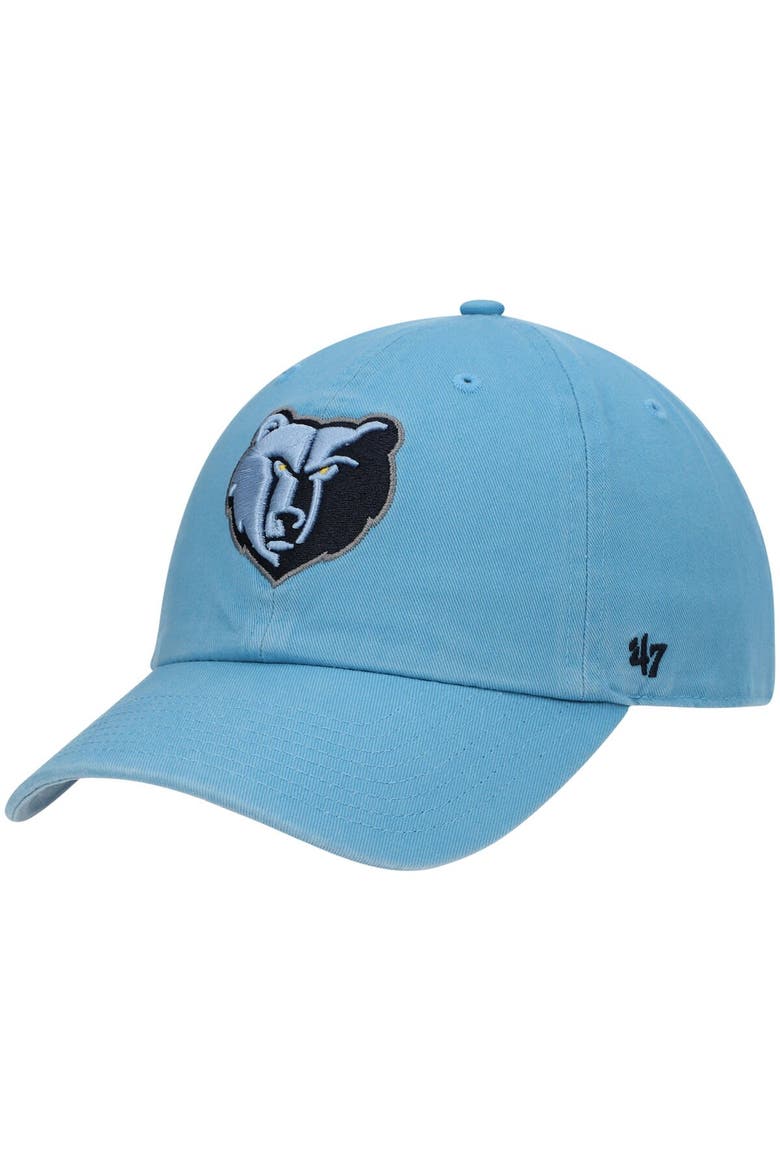 Men's '47 Light Blue Memphis Grizzlies Team Clean Up Adjustable Hat, Main, color, Light Blue