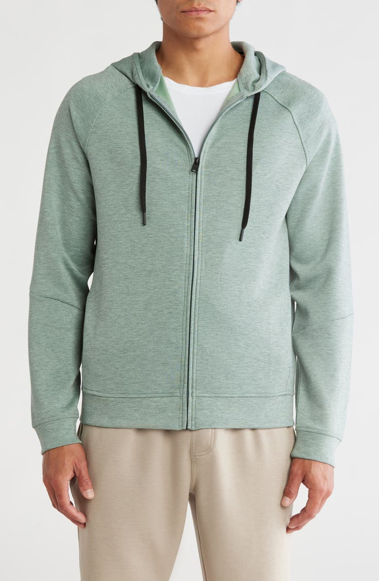 Kenneth Cole Active Scuba Knit Zip Hoodie, Main, color, 