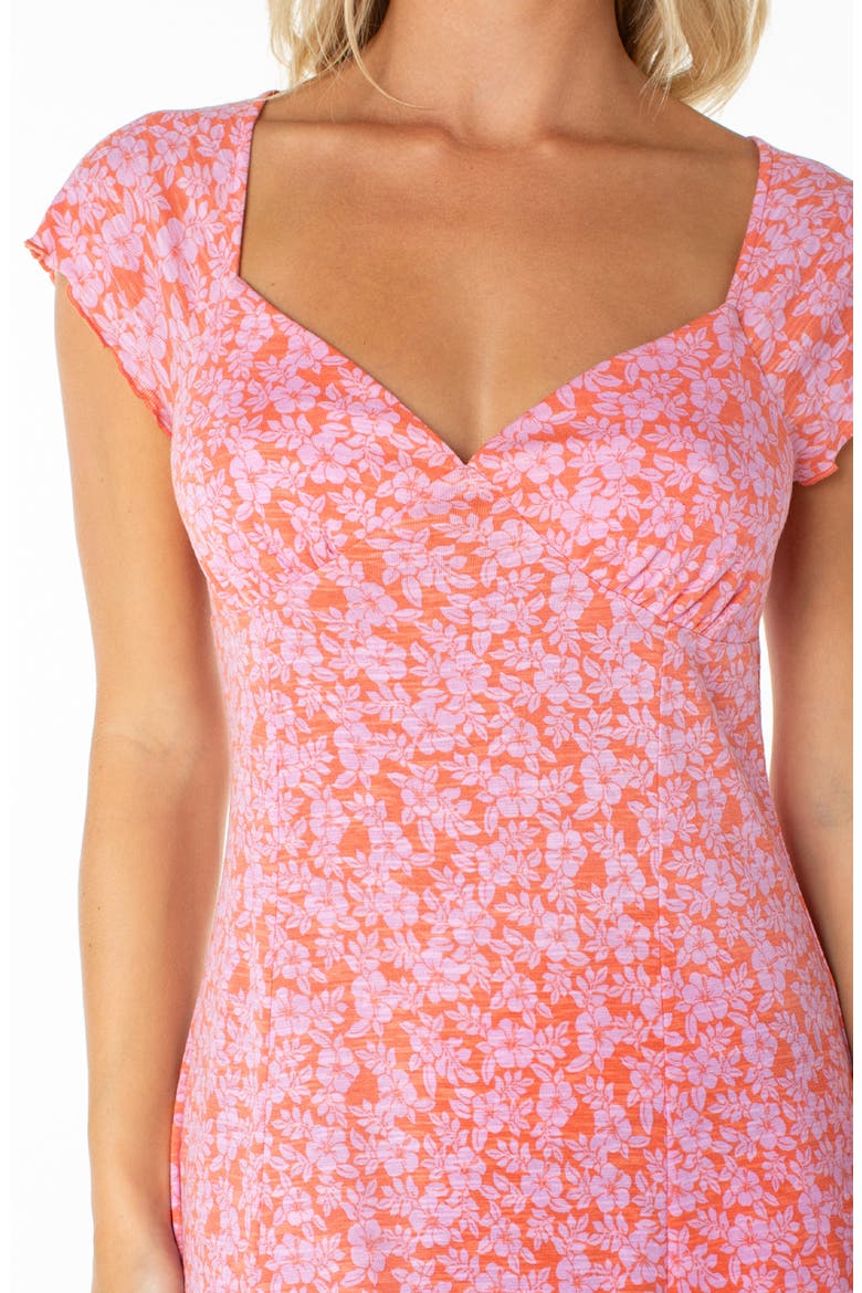 Alice Floral Print Minidress, Alternate, color, CAMELLIA