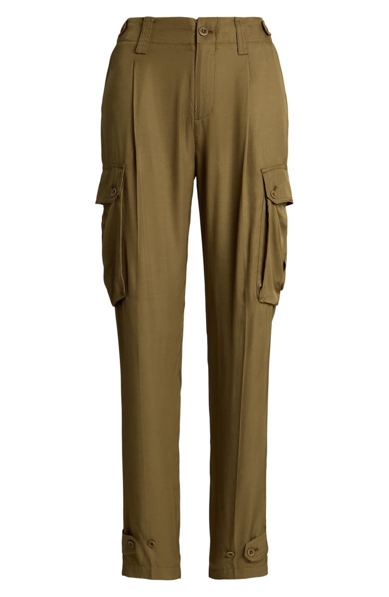 Lauren Ralph Lauren Twill Cargo Pants, Alternate, color, Honey Tan