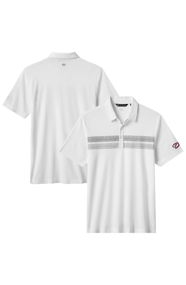 TravisMathew Men's TravisMathew White Arizona Diamondbacks Top Recruit Tri-Blend Polo, Main, color, White