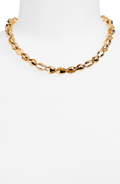 Open Edit Clamshell Link Chain Necklace In Gold