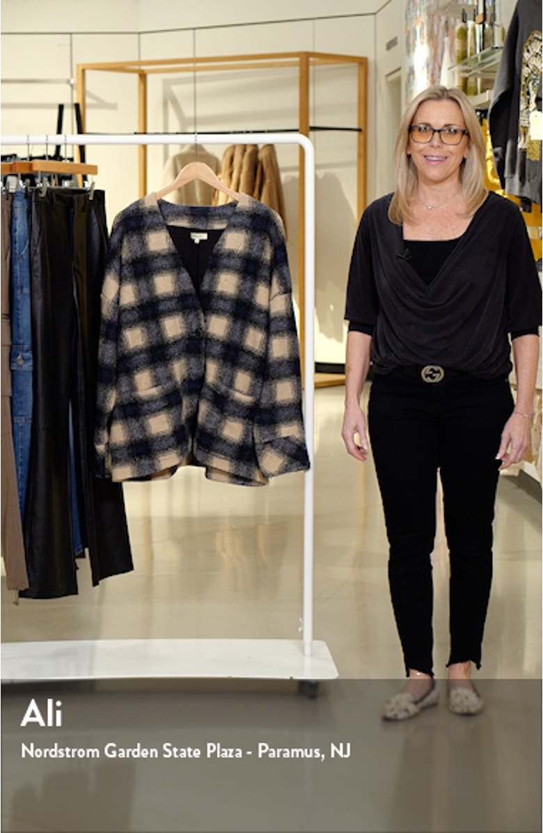 Brushed Jacquard Wrap Front Cardigan, sales video thumbnail