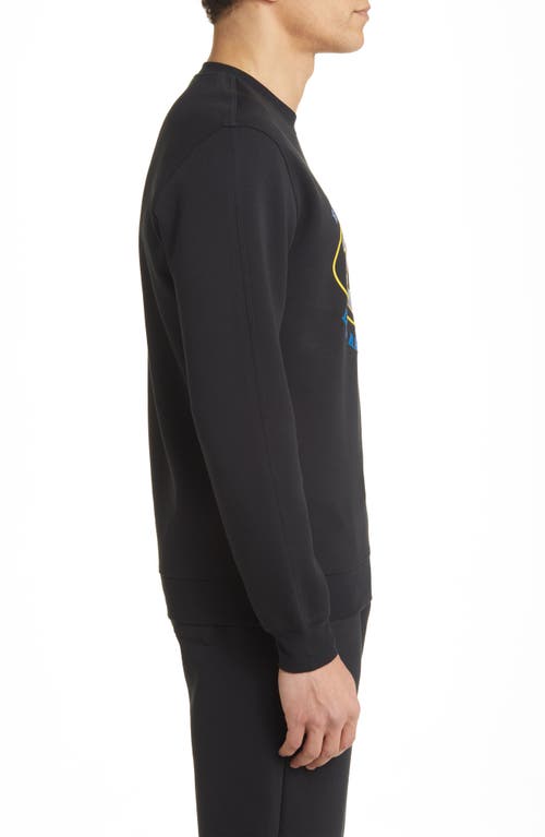 Shop Hugo Boss Boss X Nfl Crewneck Sweatshirt In Los Angeles Rams Black