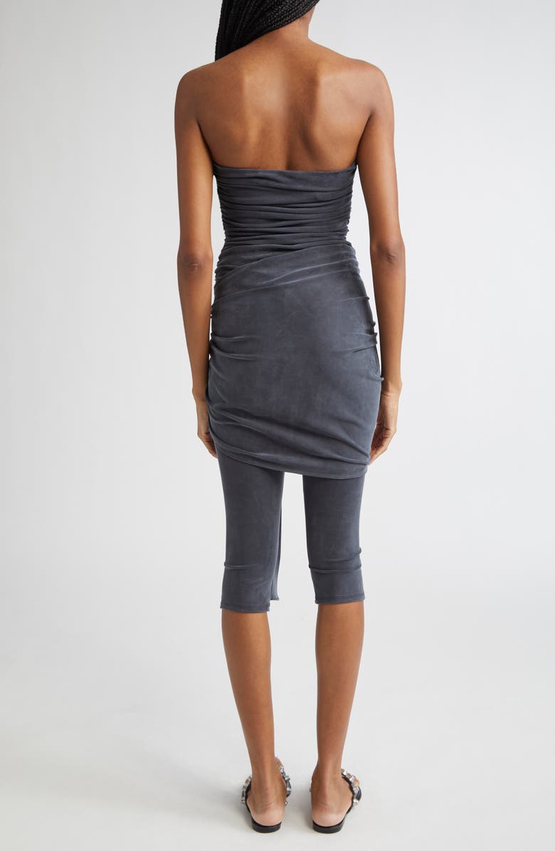 Alexander Wang Prestyled Strapless Wrap Crop Jumpsuit, Alternate, color, Grey