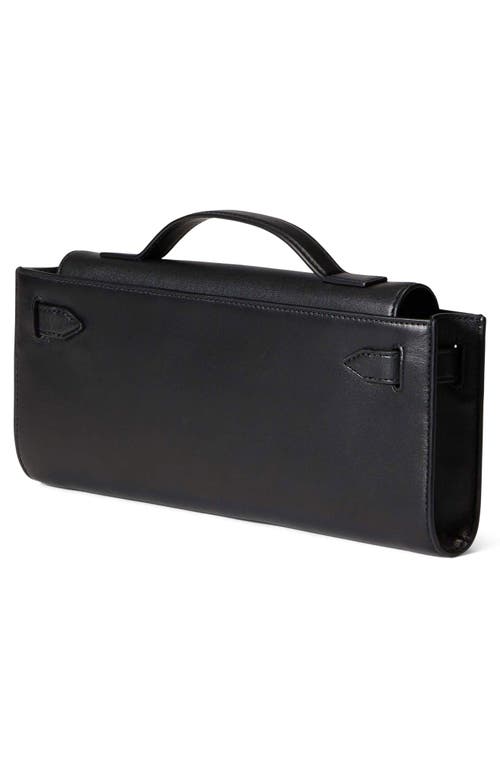 Veronica Beard Dash Belt Leather Clutch Bag In Black