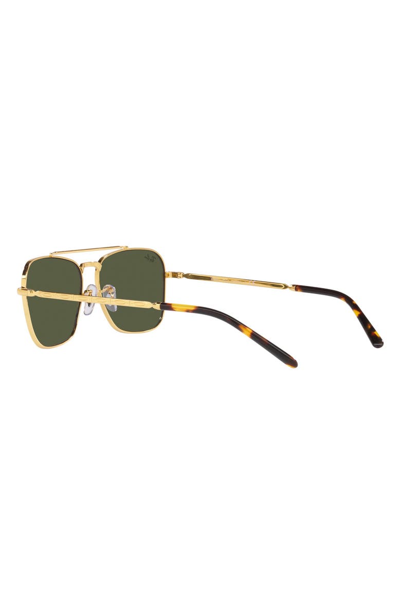 Ray-Ban New Caravan 58mm Square Sunglasses, Alternate, color, Legend Gold / Green