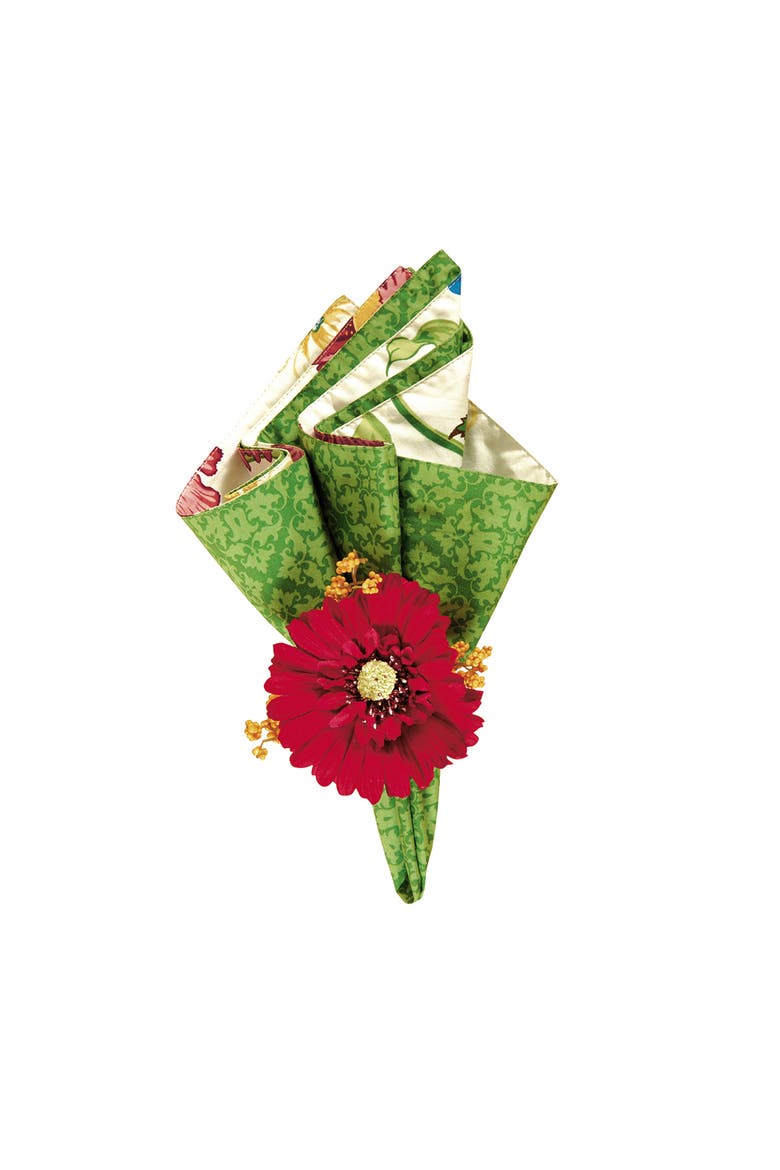 Pembroke Green Floral Napkin, Main, color, Green