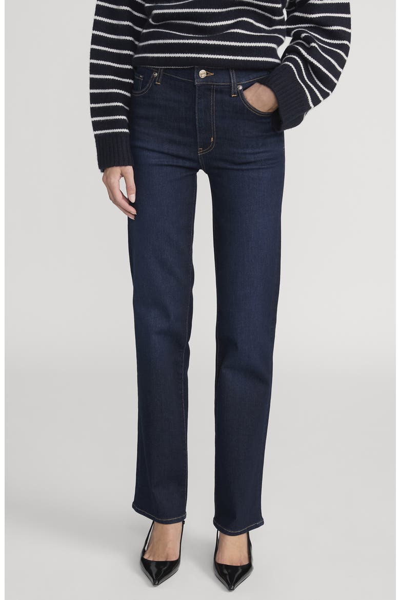 Le Sleek High Waist Straight Leg Jeans, Main, color, FAIRWAY