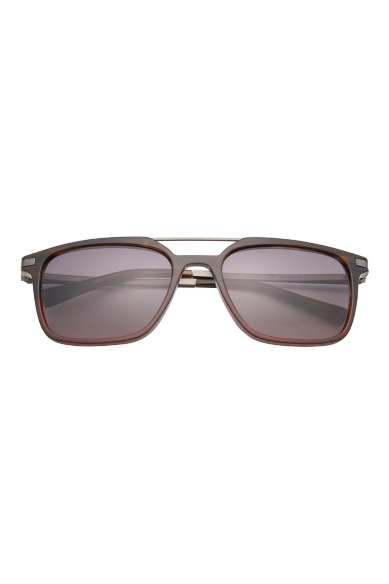 56mm Polarized Square Sunglasses, Main, color, AMBER