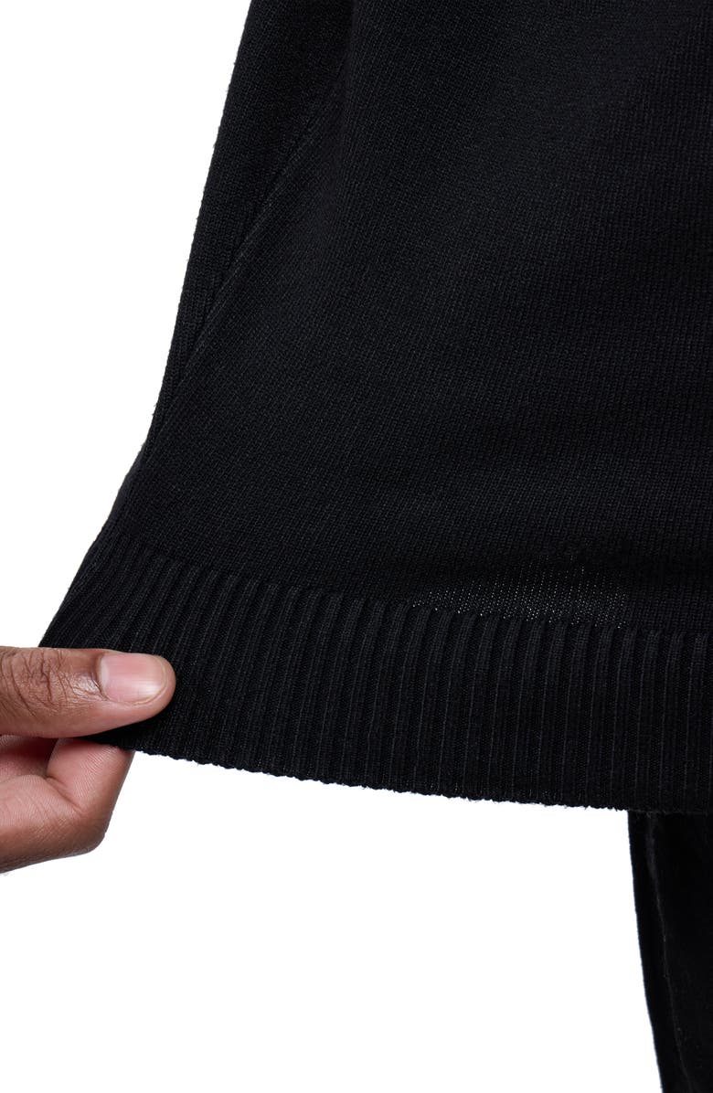 XRAY Quarter Zip Mock Neck Sweater, Alternate, color, Black