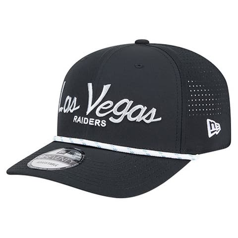Men's New Era Black Las Vegas Raiders Script 9SEVENTY Adjustable Hat