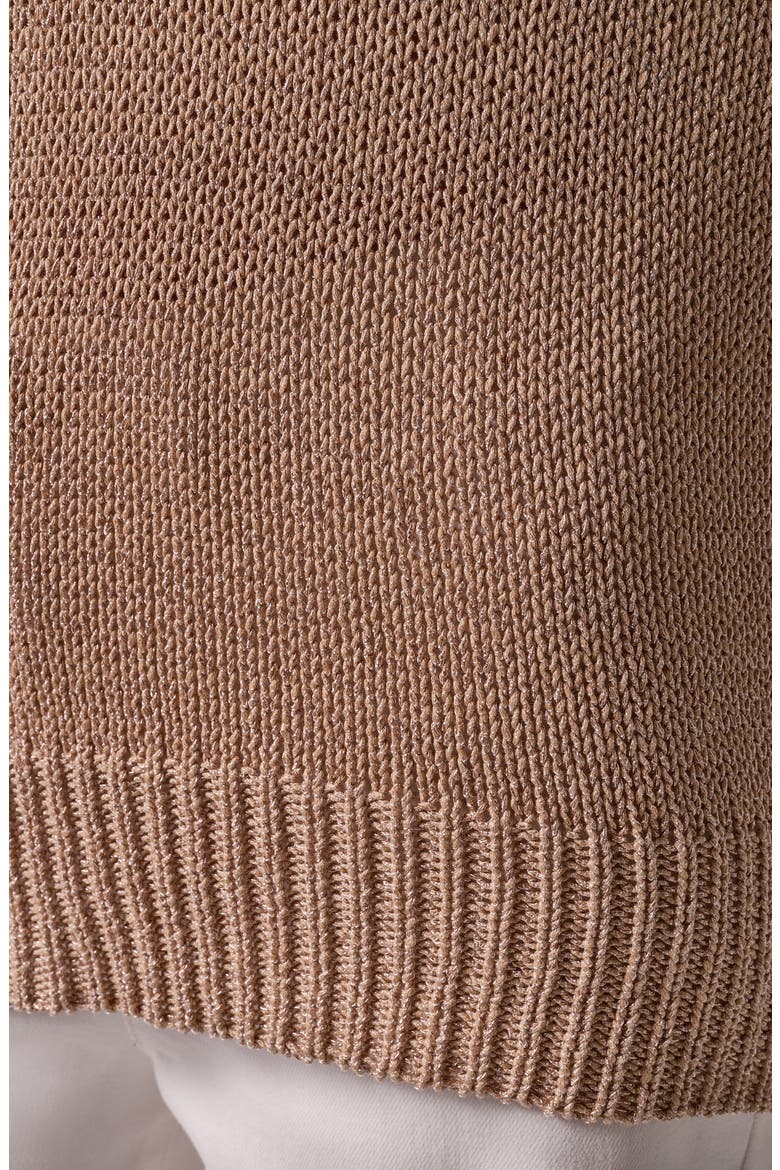 Metallic Relaxed Fit Sweater, Alternate, color, FAWN