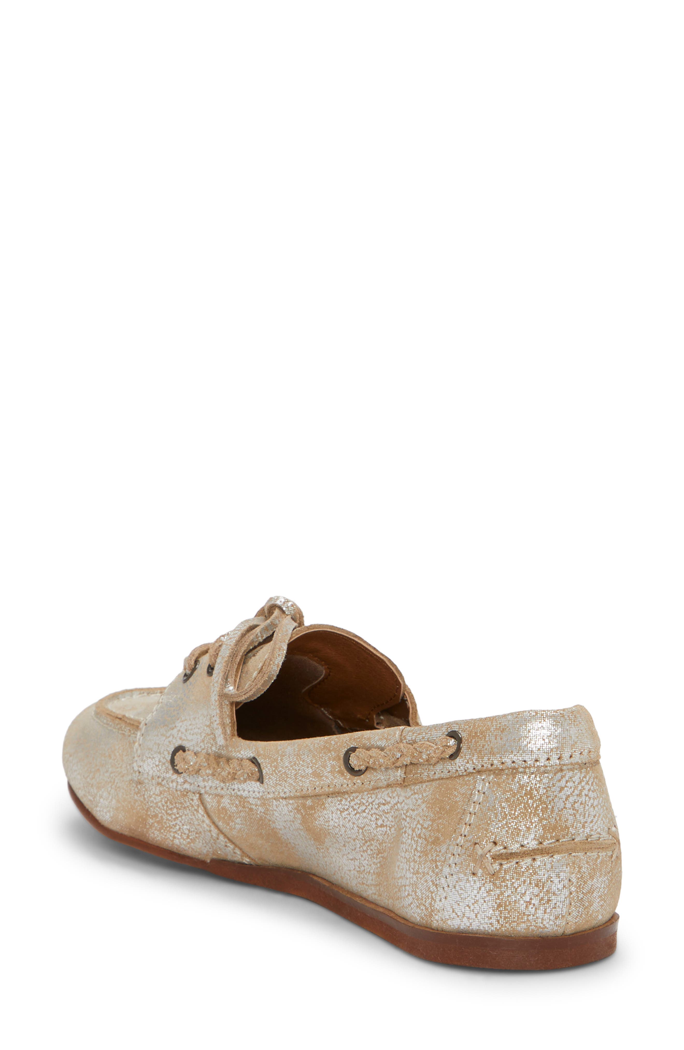 Lucky Brand Tineera Boat Shoe, Alternate, color, Silver Foil Print