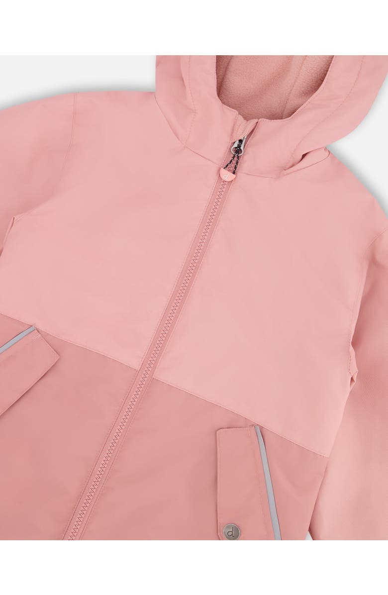 Deux par Deux Girl Mid-Season Flap Pockets Jacket in Recycled Polyester, Alternate, color, Light Pink