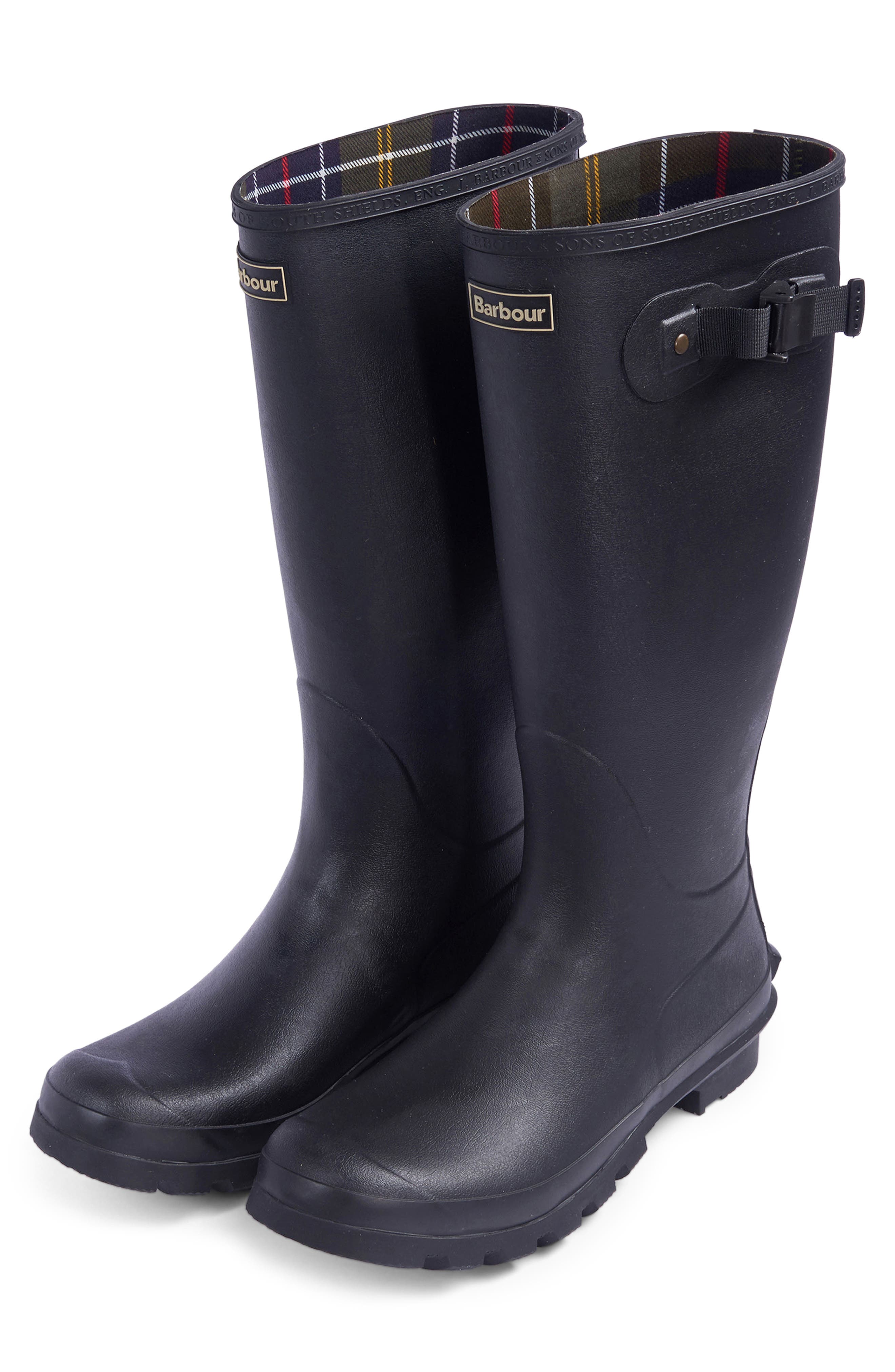 Barbour Bede Rain Boot, Main, color, Black
