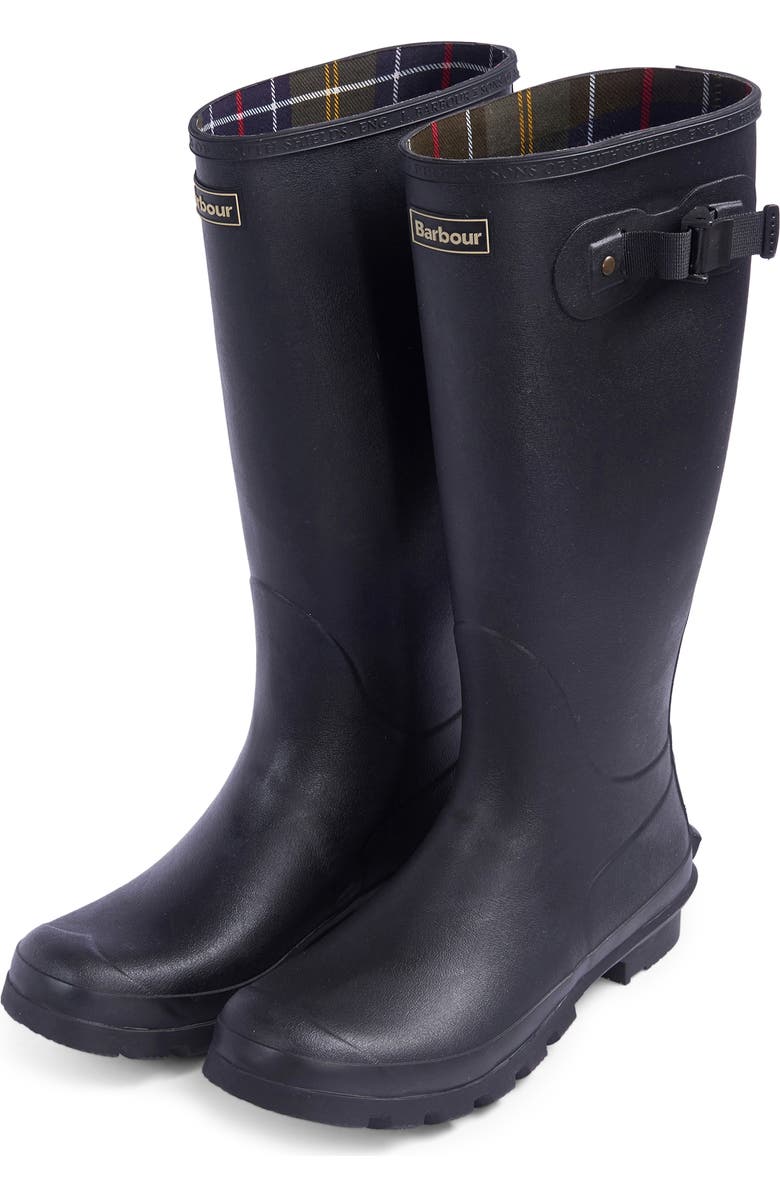 Barbour Bede Rain Boot, Main, color, Black