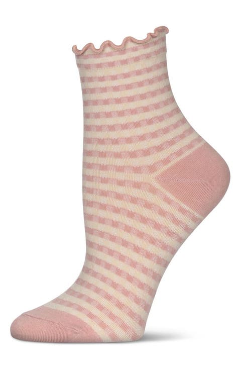 Gingham Ankle Socks