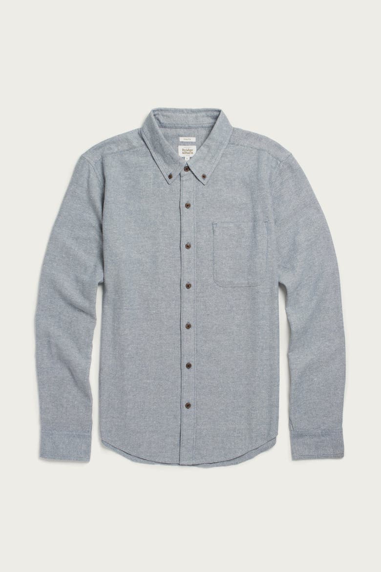 Sutton Slim Shirt, Main, color, Denim Twill