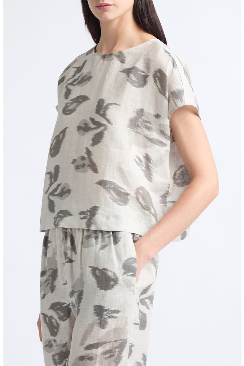 Criss Cross Linen Top, Alternate, color, LIGHT GREY