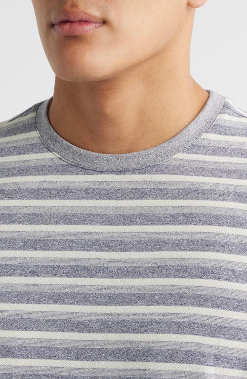 Robert Barakett Hockney Stripe Short Sleeve Crewneck T-shirt In Gray