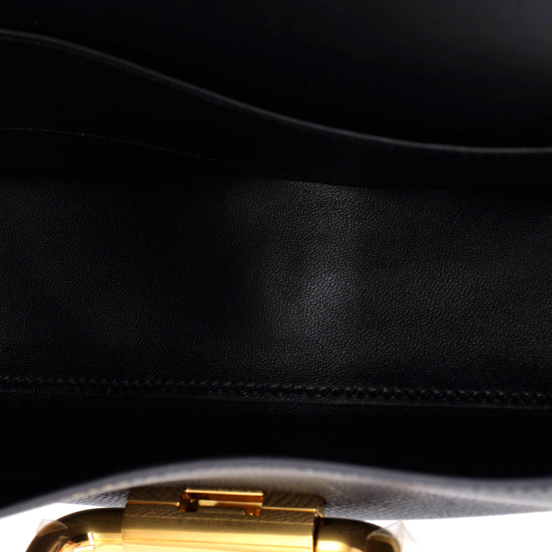 Pre-Owned Hermes Della Cavalleria Elan Shoulder Bag Epsom, Alternate, color, Noir