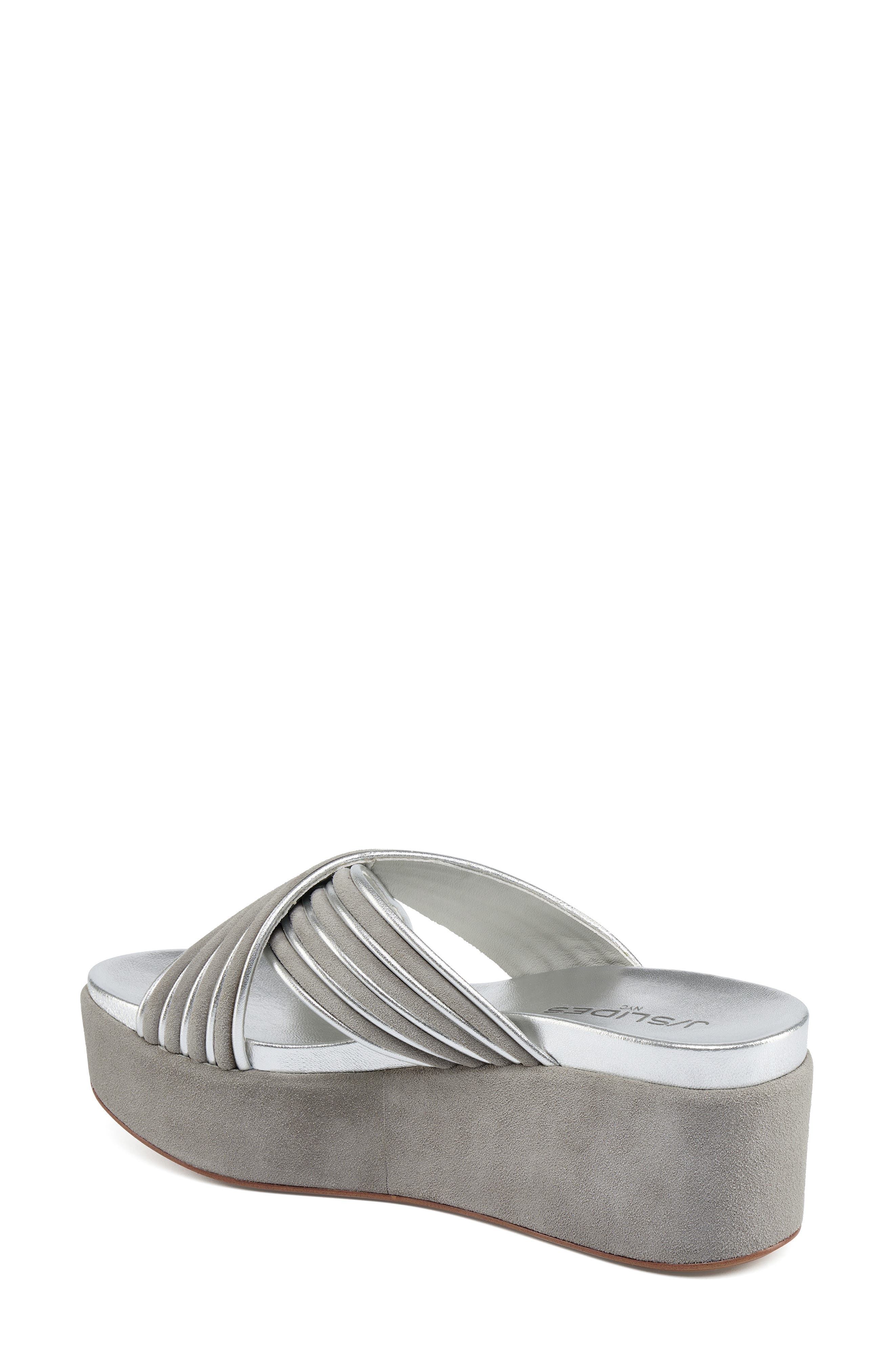 JSlides Quiana Platform Sandal, Alternate, color, Grey