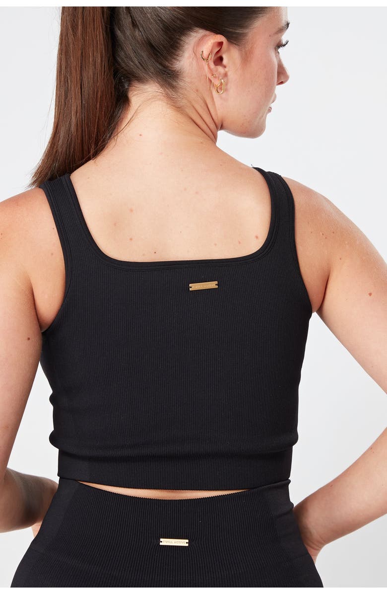 Twill Active Recycled Seamless Rib Crop Top, Alternate, color,