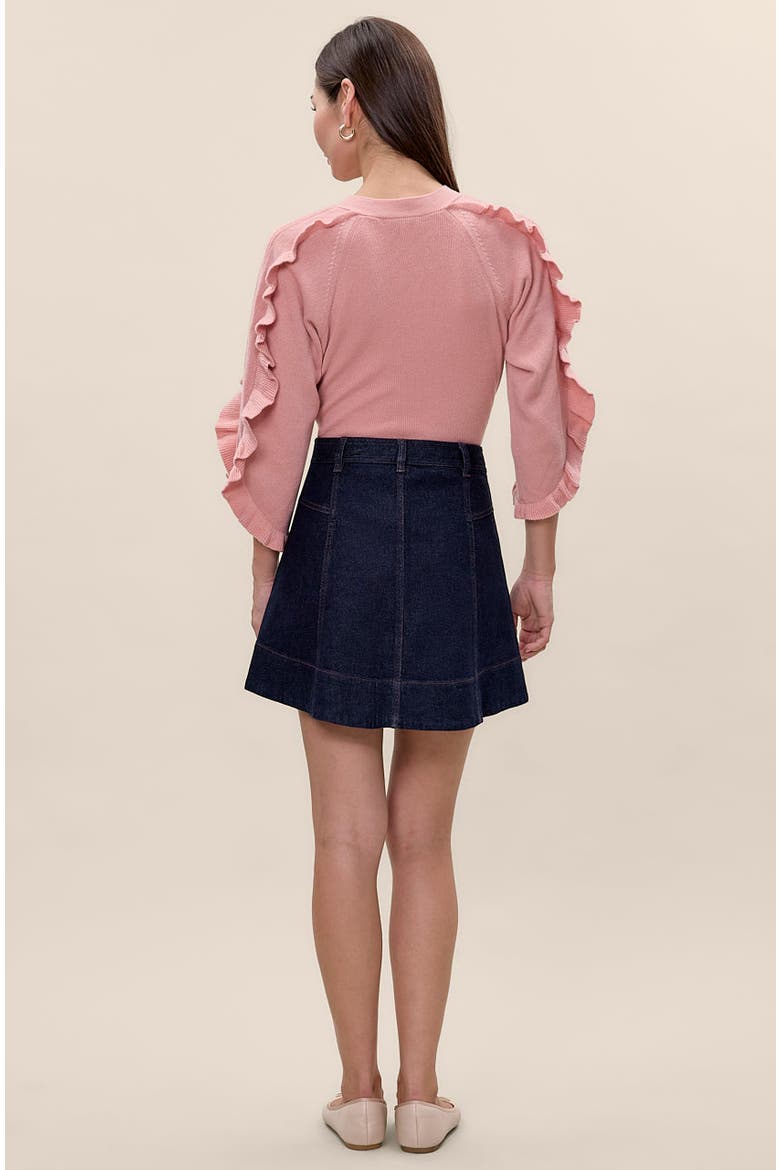 Carmen Denim Skirt, Alternate, color, Carmen Indigo
