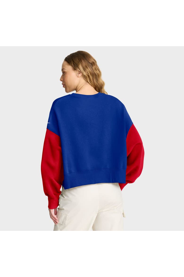 Women's Nike Royal Buffalo Bills Oversized Color-Block Pullover Sweatshirt, Alternate, color, Royal