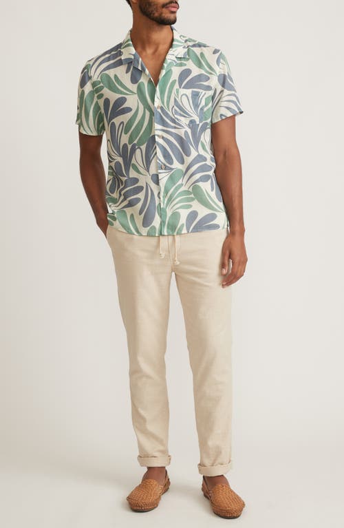 Marine Layer Saturday Cotton Stretch Standard Fit Beach Pants In Neutral