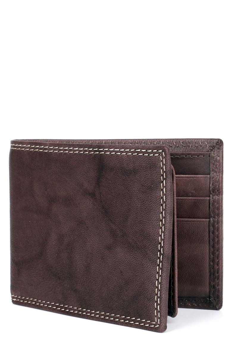 Credit Card RFID Leather Billfold Wallet, Alternate, color, BROWN
