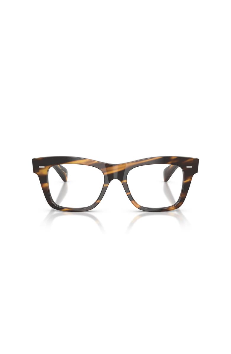 Oliver Peoples 51mm Rectangle optical glasses, Alternate, color, Black