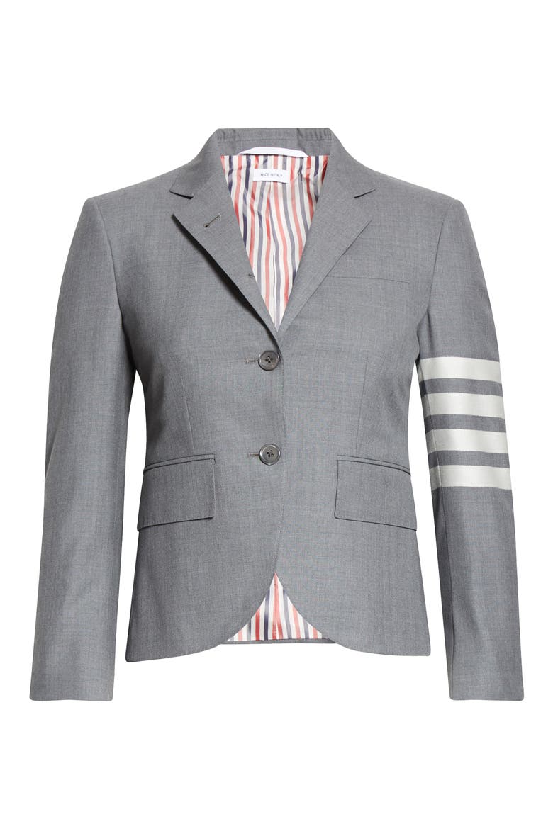 Stripe High Armhole Wool Sport Coat, Alternate, color, MED GREY