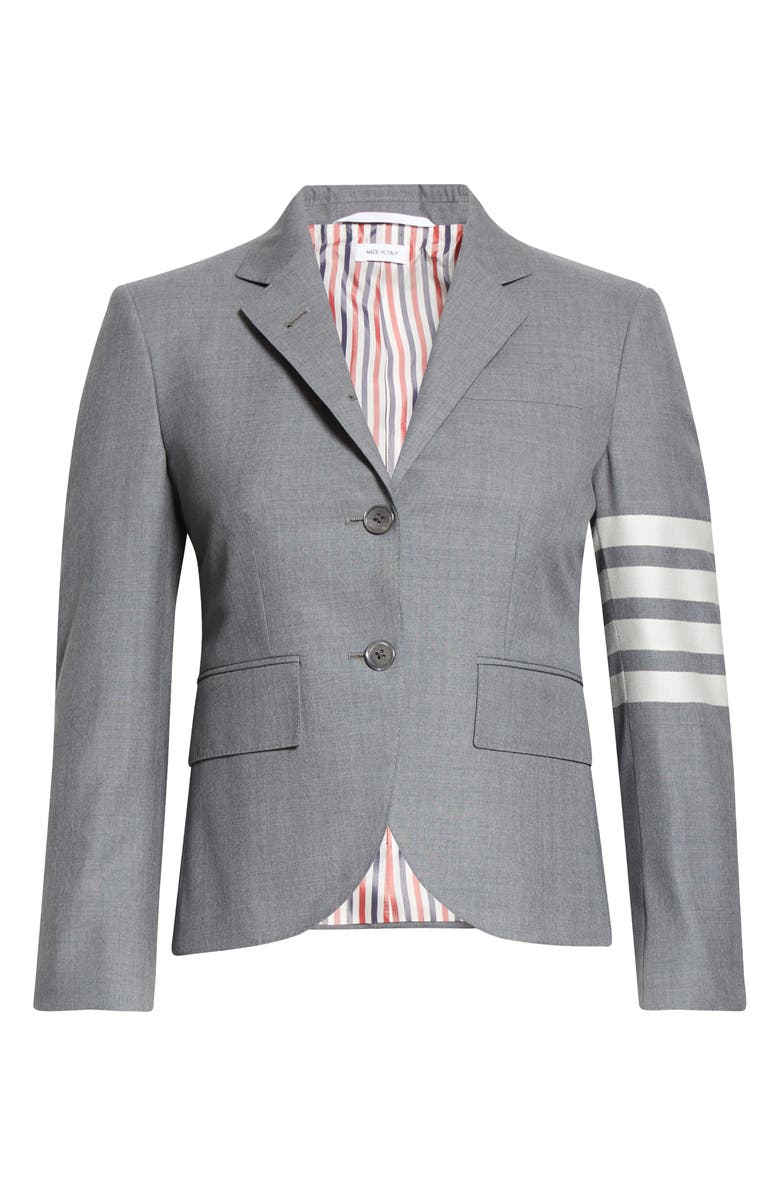 Thom Browne Stripe High Armhole Wool Sport Coat, Alternate, color, Med Grey